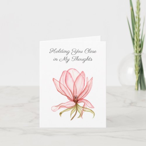 Thinking of You Pink Magnolia Card