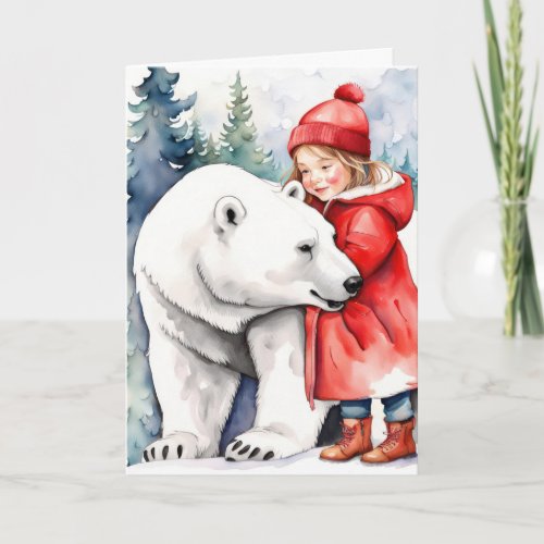 Thinking of You Polar Bear Hug Card