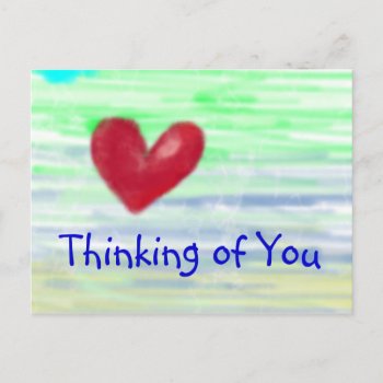 Thinking Of You Postcard by akiliking at Zazzle