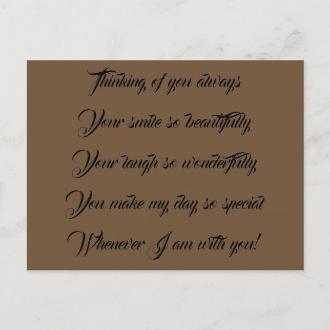 thinking of you postcard (Front)