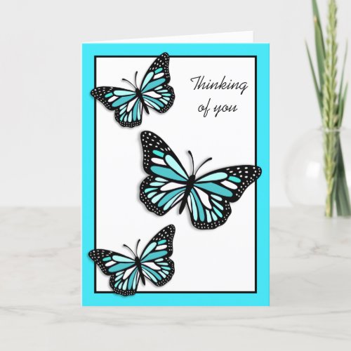 Thinking of You Pretty Butterflies Card