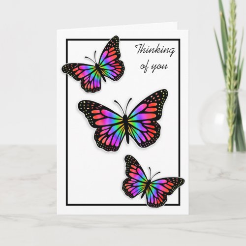 Thinking of You Pretty Butterflies Card