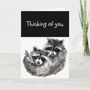 Thinking of you Raccoon Animal Someone Cares Card