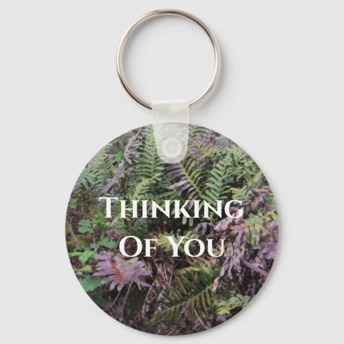 Thinking Of You Rainforest Ferns Tropical Plant Keychain
