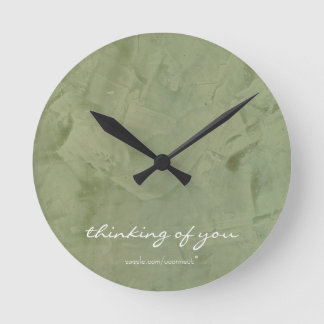 Thinking Of You Sage Wall Clock