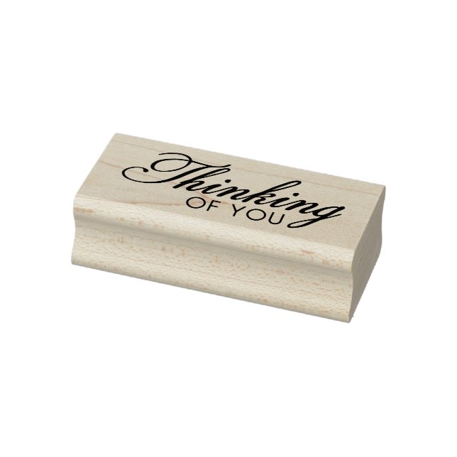 Thinking of You Sentiment Rubber Art Stamp (Stamp)