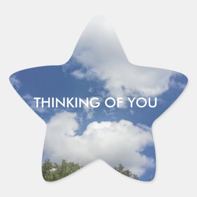 Thinking of You Sky Scene Star Sticker (Front)