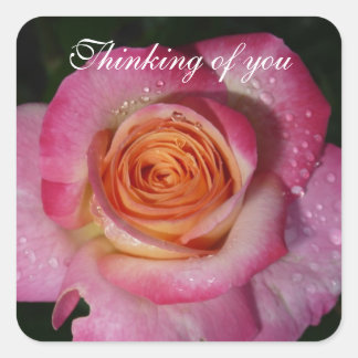 Thinking of you square sticker