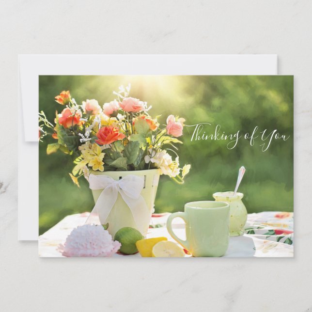 Thinking of You Summer Photo Note Card (Front)