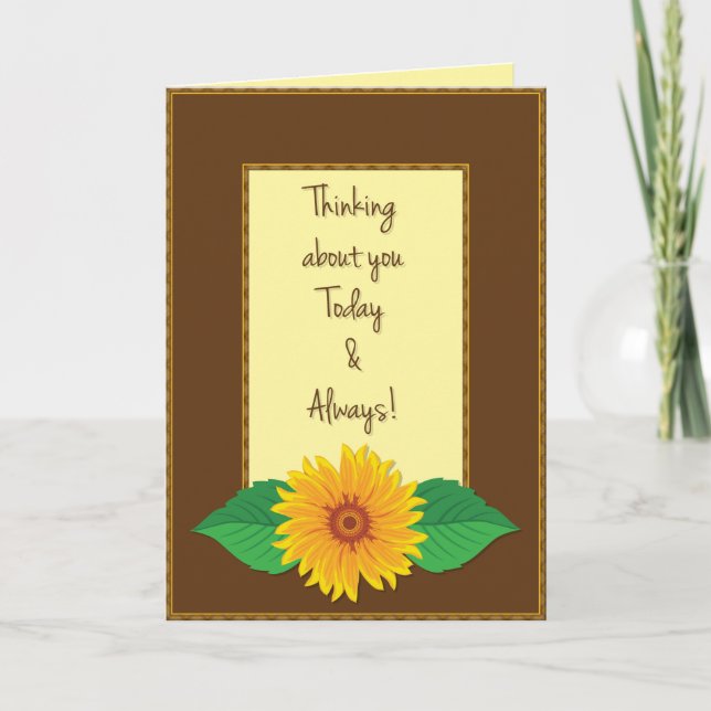 Thinking of You Sunflower Card (Front)