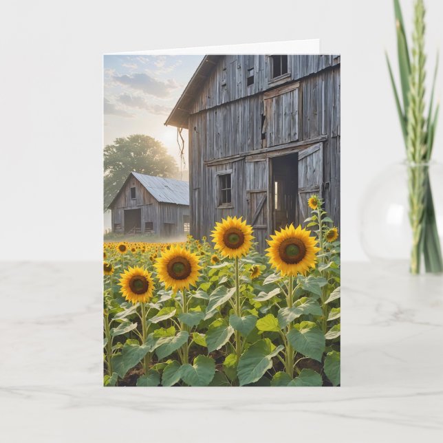 Thinking of You Sunflowers Card (Front)
