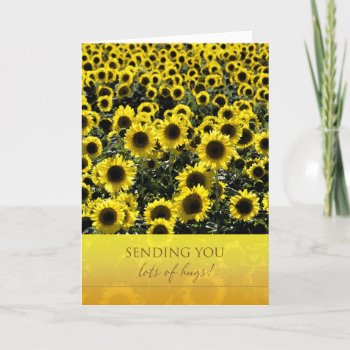 Thinking Of You Sunflowers Card by SueshineStudio at Zazzle