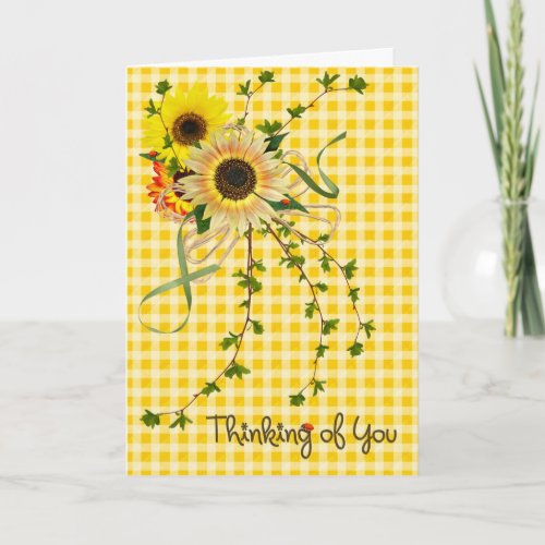 Thinking of You Sunflowers Card