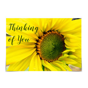 "Thinking of You" Sunny Thoughts Sunflower Card