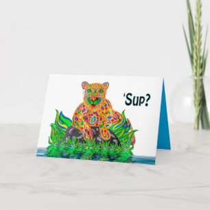 Thinking of You, SUP Lion Cub Kaleidoscope Card
