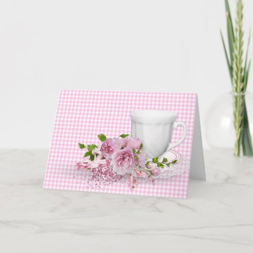 Thinking of You Tea Cup Card