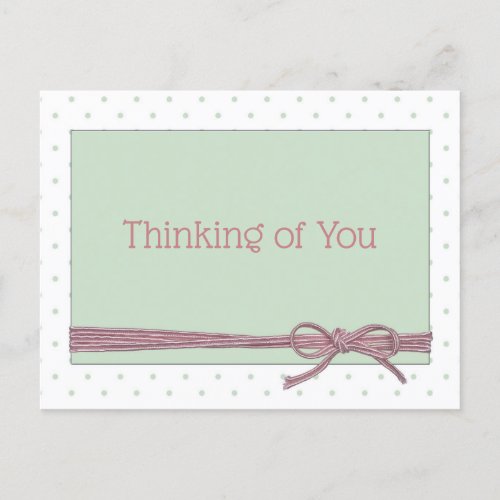 Thinking of You Tied with a Bow Postcard