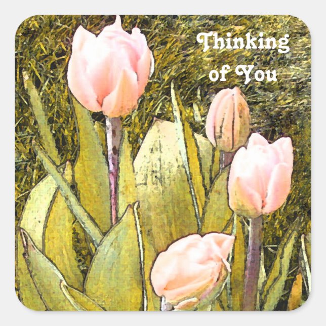 Thinking of You Tulip stickers (Front)