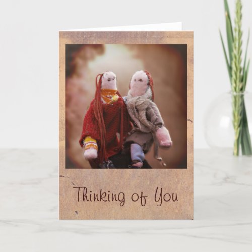 Thinking of You Two Rag Dolls Photo Card
