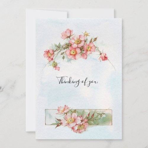Thinking of You Vintage Spring Flowers Note Card