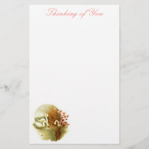 Thinking of You Vintage Swan Stationery