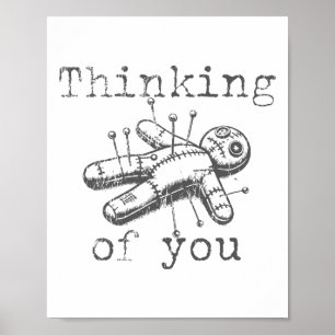 Thinking Of You Voodoo Doll Funny Halloween 2024  Poster
