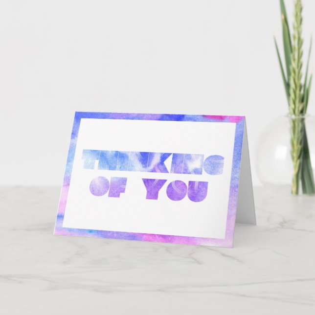 Thinking of You Watercolor Block Card (Front)