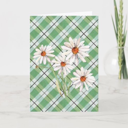 Thinking Of You Watercolor Daisy  Card