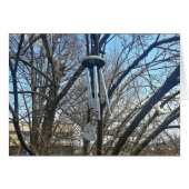 Thinking of You Wind chimes in Trees Greeting Card (Front Horizontal)