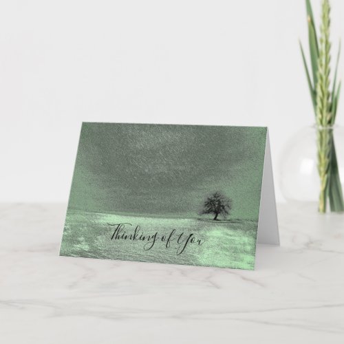 Thinking of You with a lonely tree Card