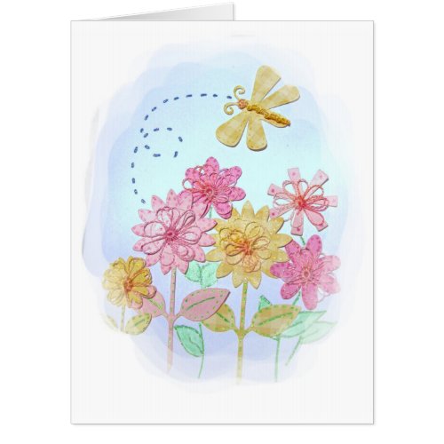 THINKING OF YOU  with flowers Card