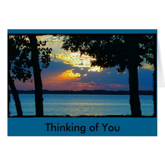 Thinking of You with Sunset Ablaze design Cards (Front Horizontal)