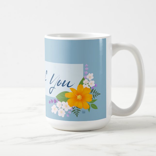 Thinking of You with Support Bouquet Coffee Mug (Right)