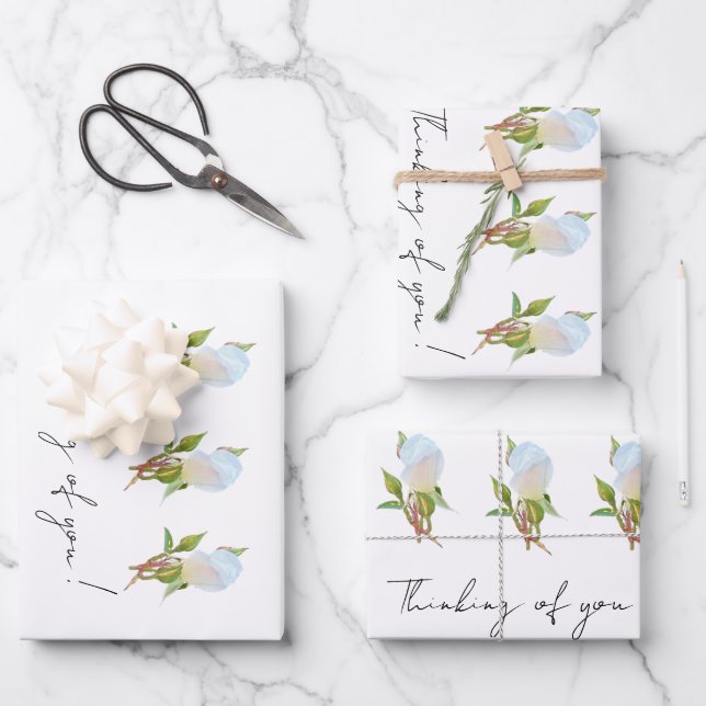 Thinking of You!  Wrapping Paper Sheets (Front)