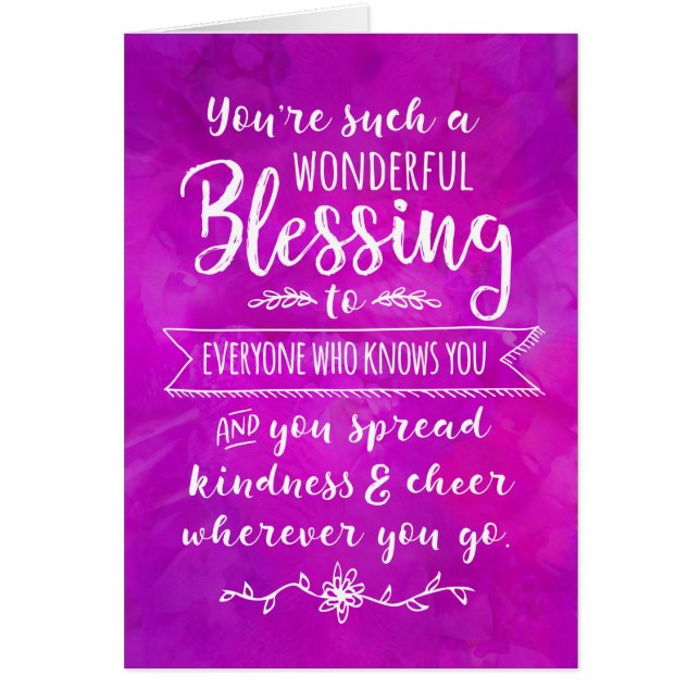 Thinking of you, You're such a Wonderful Blessing Cards (Front)