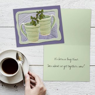 Thinking Of Your Spiral Green Mint Sprigs Photo