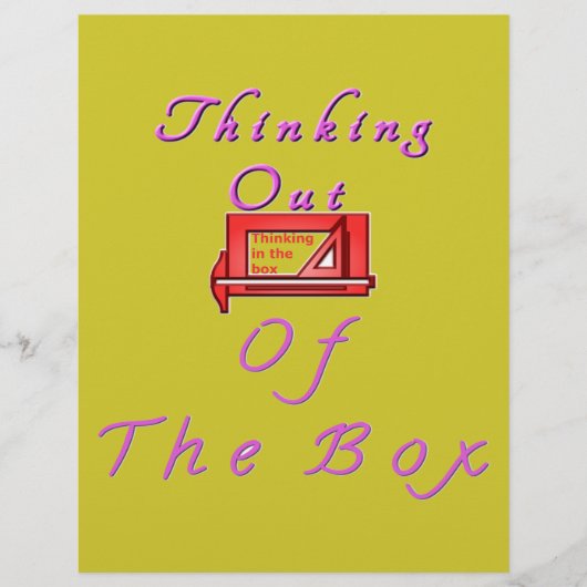 Thinking out of the box. (Front)