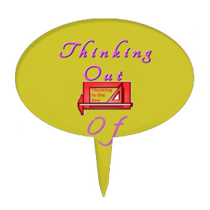 Thinking out of the box. cake topper
