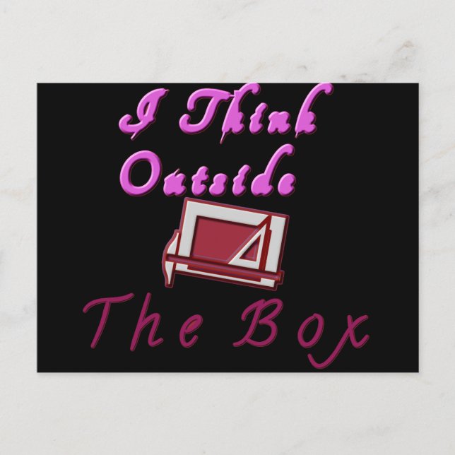 Thinking out of the box Customize Product Postcard (Front)