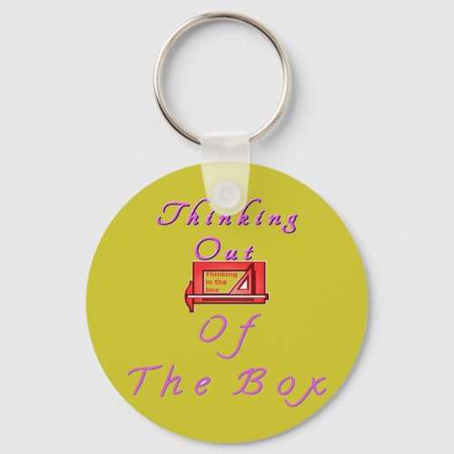 Thinking out of the box keychain