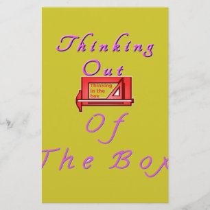 Thinking out of the box. stationery