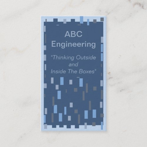 Thinking Outside The Box Modern Blue Business Card