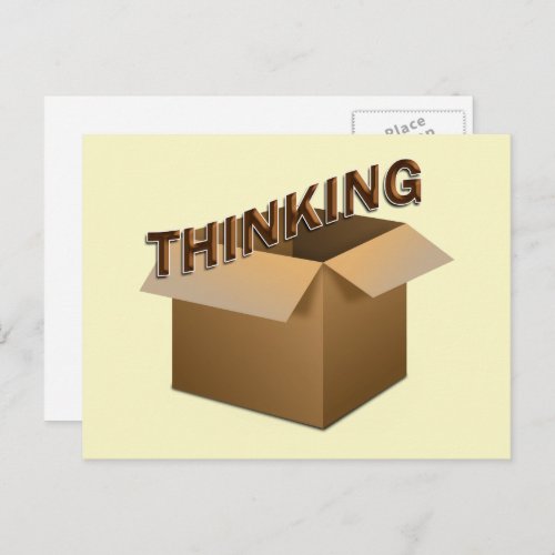 Thinking Outside The Box Postcard