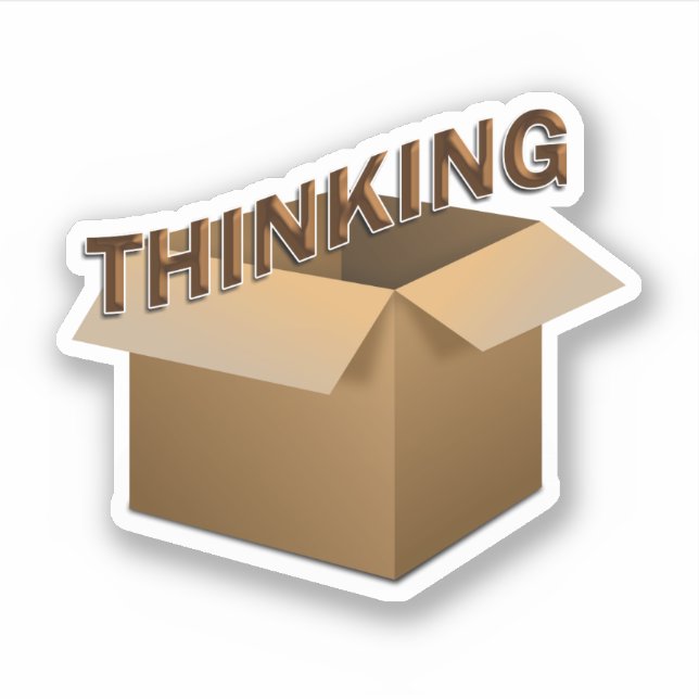 Thinking Outside The Box Sticker (Front)