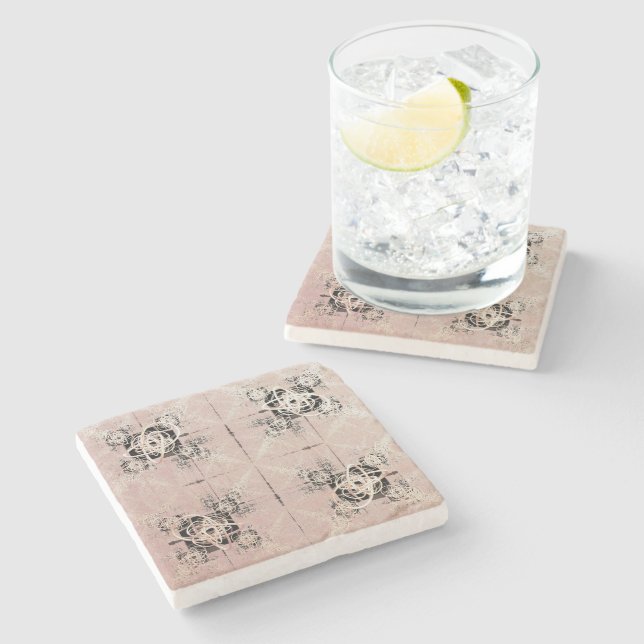 Thinking Pastel Twists Stone Coaster (Side)