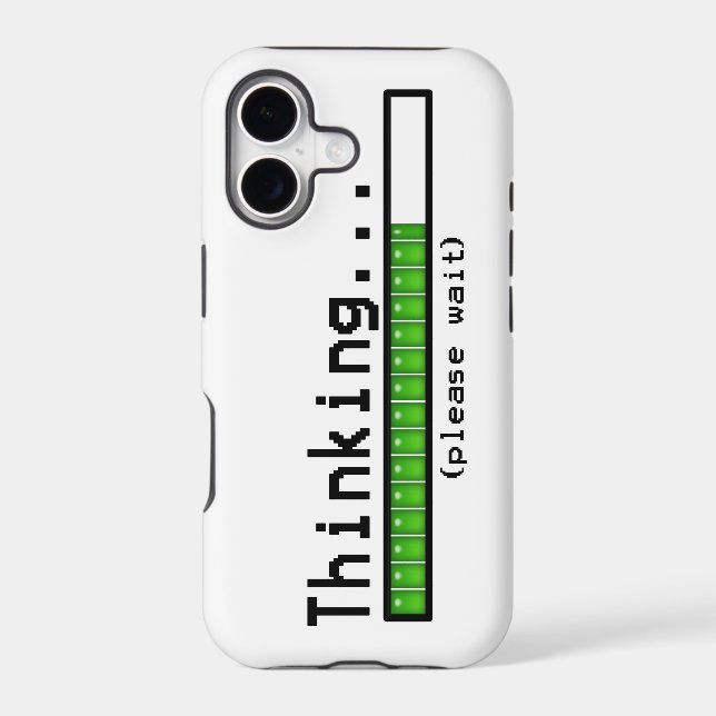 Thinking, Please Wait... Iphone Case (Back)