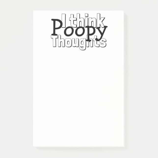 Thinking Poopy Thoughts Post-it Notes (Front)
