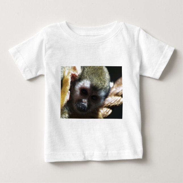 "Thinking..." Squirrel Monkey Gifts Baby T-Shirt (Front)