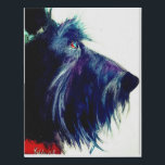 Thinking Terrier Faux Canvas Print<br><div class="desc">Watercolor of a Scottish Terrier profile designed by artist KristAn Coleman</div>