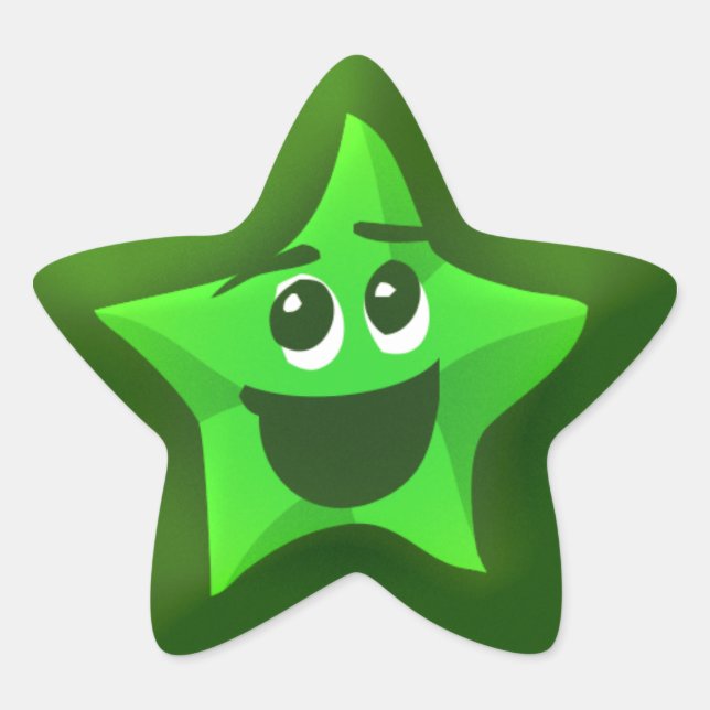 Thinkling Green Star Stickers (Front)